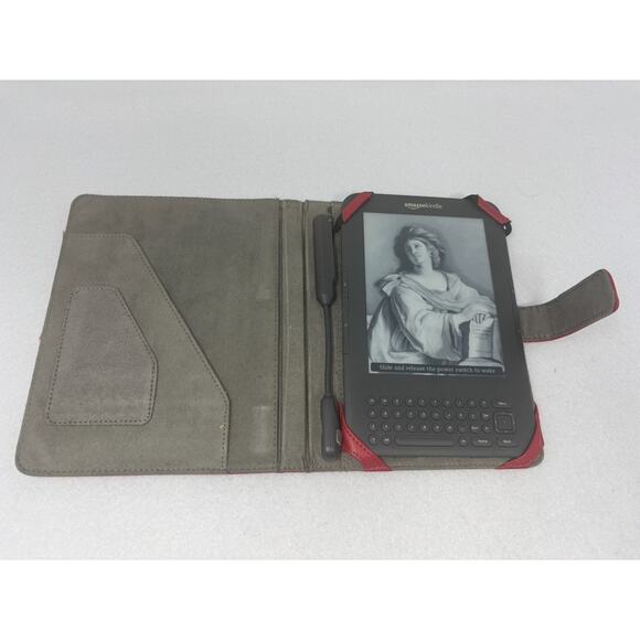 Amazon Kindle Keyboard 3, Wi-Fi, 6" 4GB, D00901 3rd Generation #02 w/ Light - Picture 1 of 8